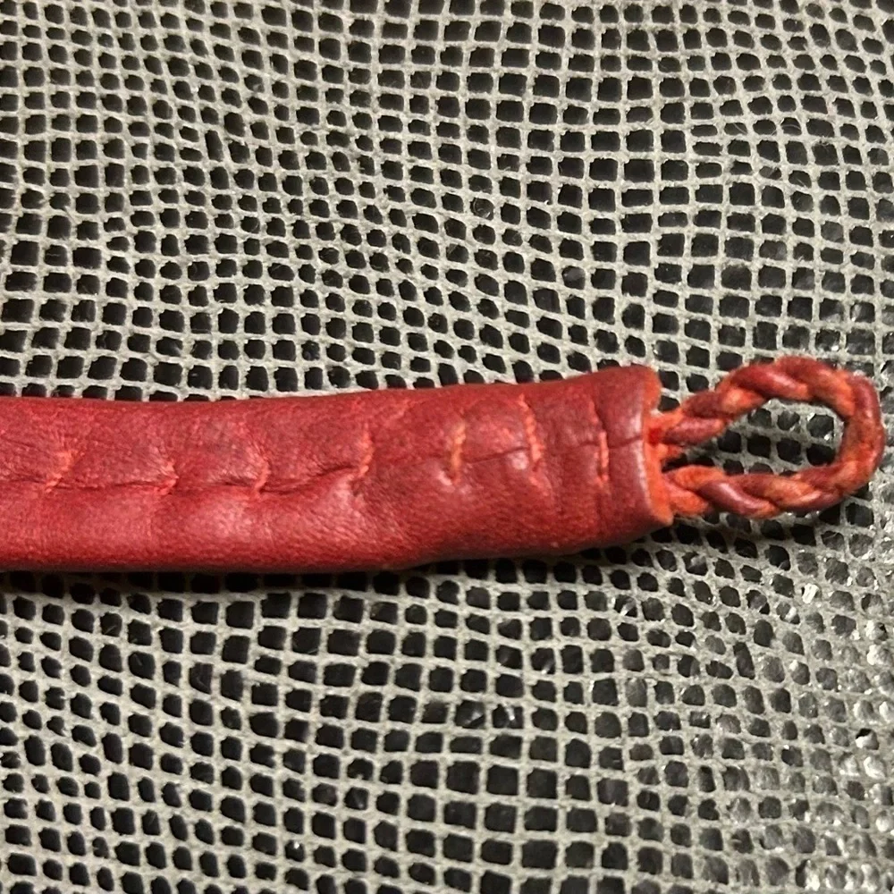 Traditional Sámi Red Leather Bracelet